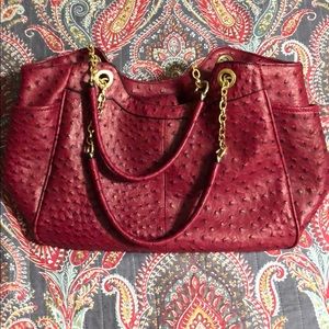 Pink Ostrich Shoulder Purse